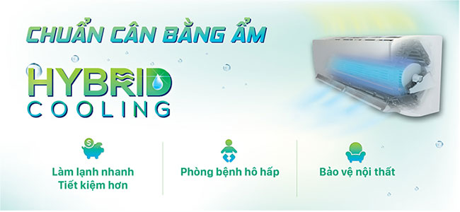 Công nghệ cân bằng ẩm Hybrid Cooling trên máy lạnh Daikin